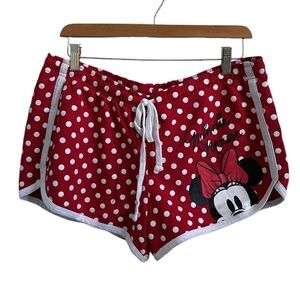 Disney Youth Minnie Mouse Red Lounge Shorts XL 15/17